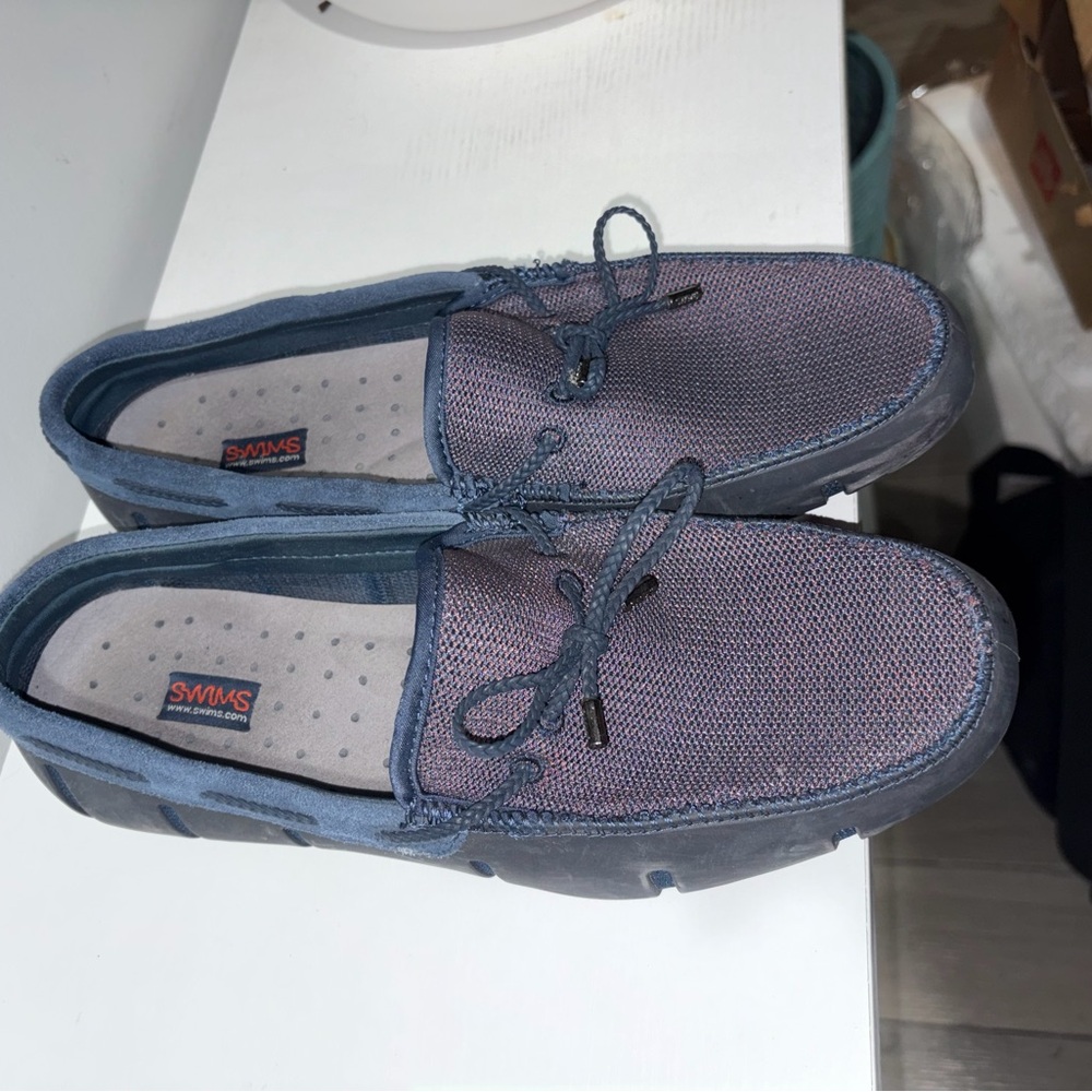 Swims Men's Navy and Gray Boat Shoes